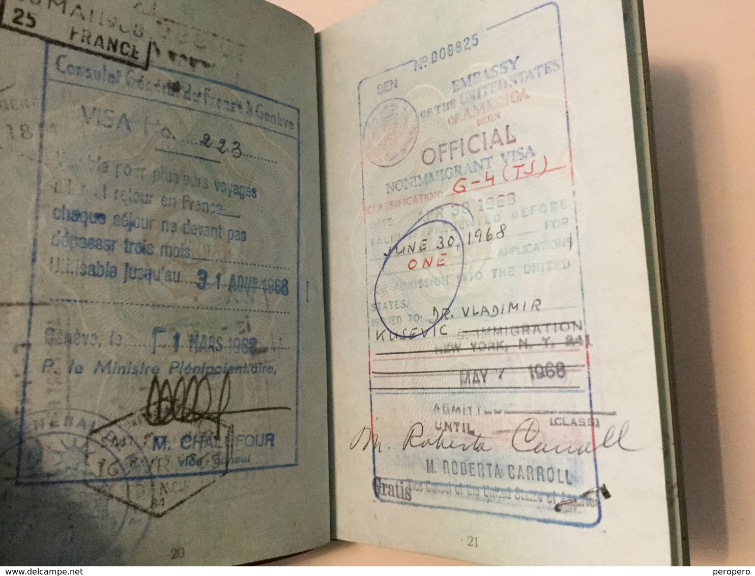 PASSPORT   REISEPASS  PASSAPORTO   PASSEPORT  DIPLOMATIQUE 1967. VISA TO:SUISSE,IRAN,USA,FRANCE,ESPANA