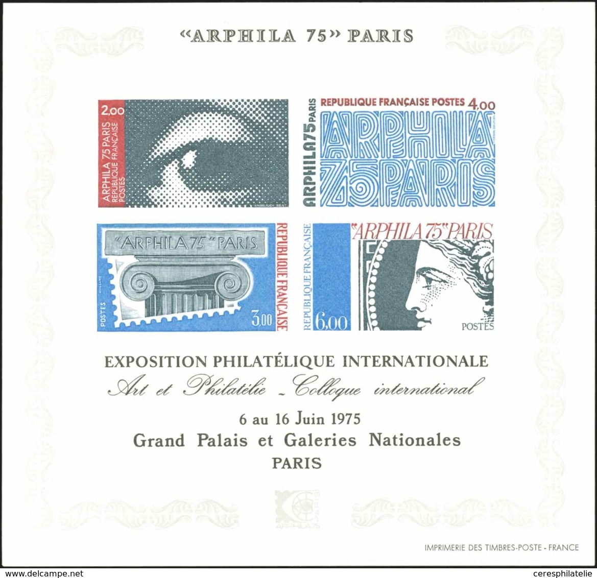 EPREUVES DE LUXE - BF 7 : Arphila, TB - Luxury Proofs