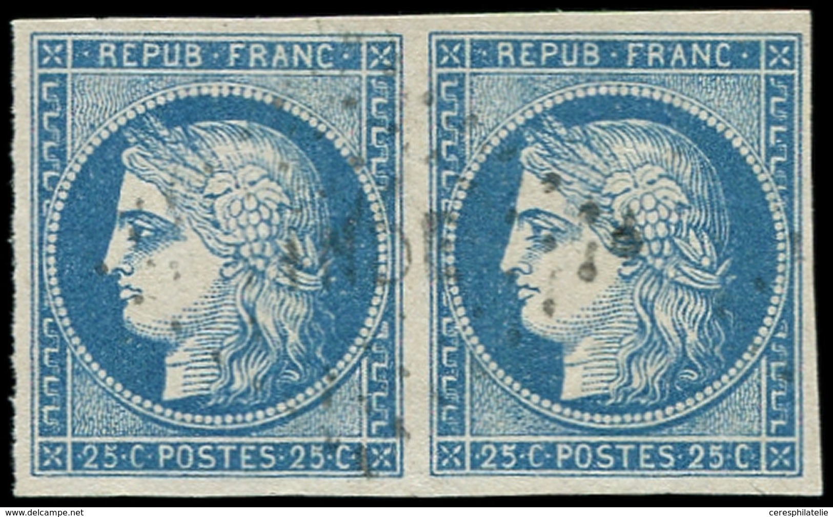 Colonies Générales - 23   25c. Bleu, PAIRE Obl. Losange INDE, TB - Altri & Non Classificati
