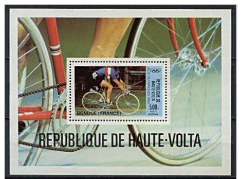 Haute-Volta, BF N° 17** Y Et T, Bloc-feuillet, J.O. Moscou, Cyclisme, 1980, Bondue Vainqueur - Haute-Volta (1958-1984)