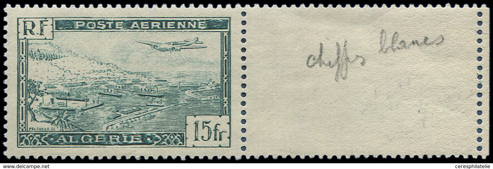 ** ALGERIE PA 3 : Chiffres Blancs - Airmail