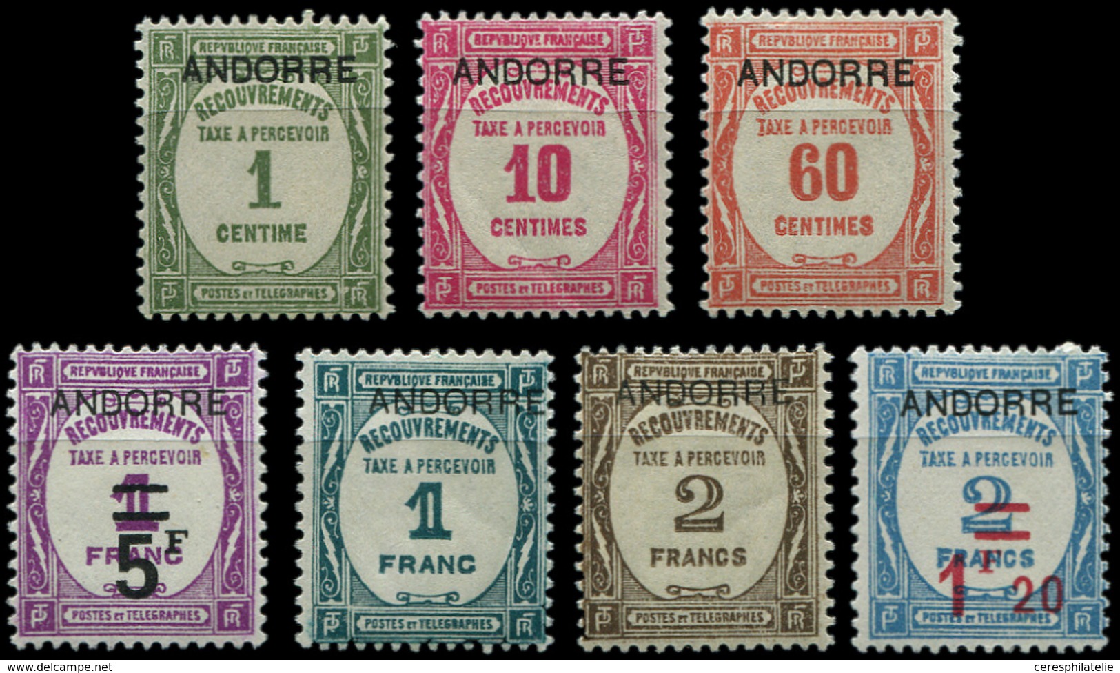 * ANDORRE Taxe 9/15 : Série Recouvrements, TB - Unused Stamps