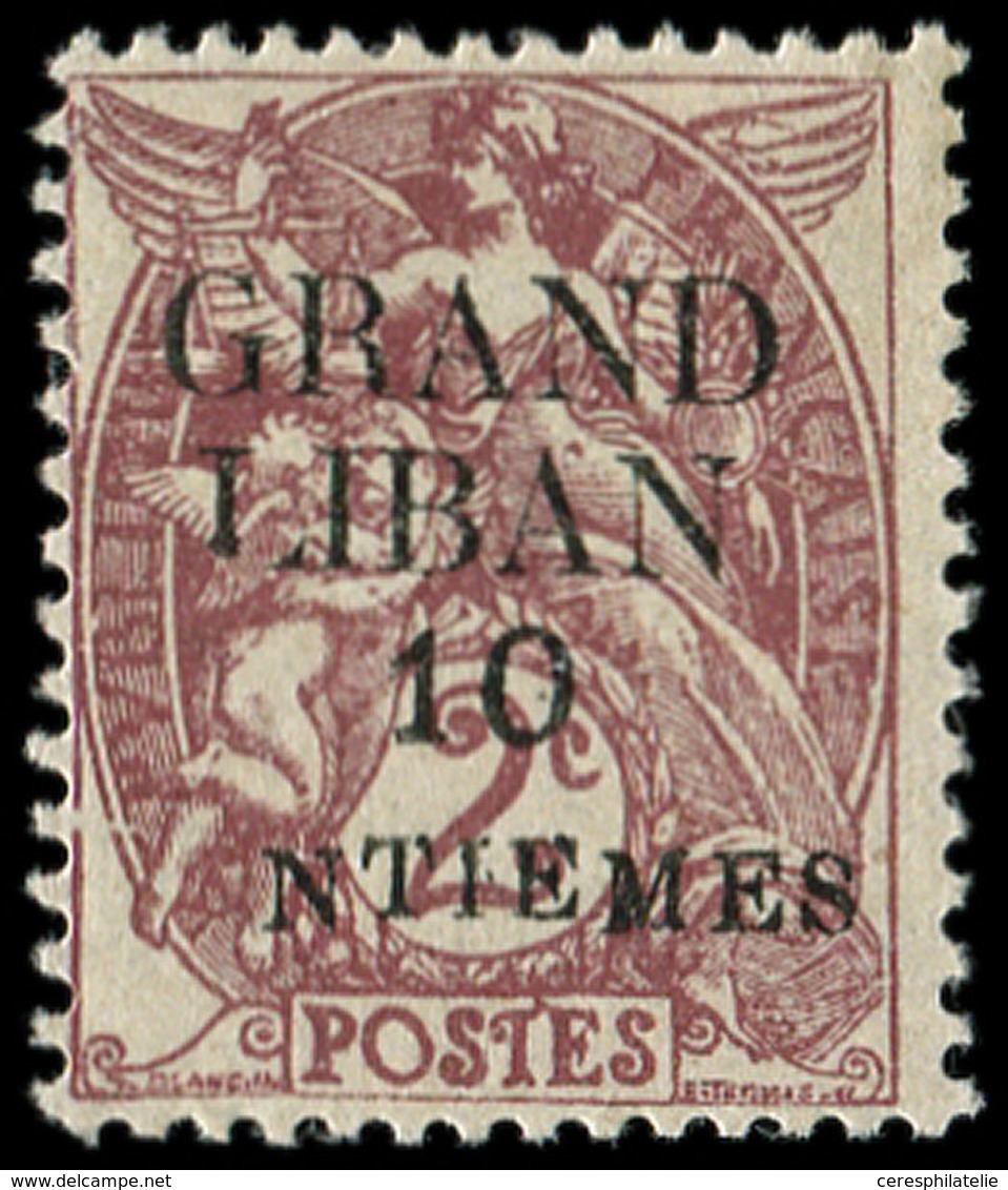 * GRAND LIBAN 1b : 10c. Sur 2c. Lilas-brun, NTIEMES, TB - Other & Unclassified