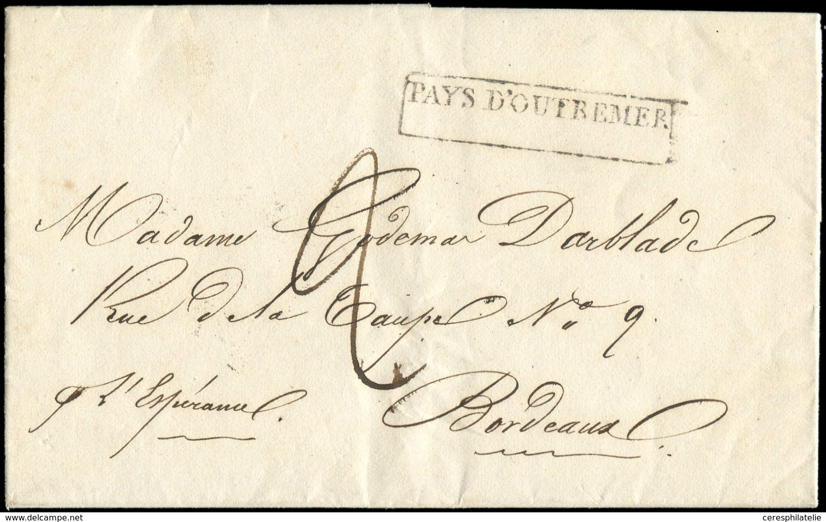 Let GUADELOUPE MP PAYS D'OUTREMER S. LAC De Pointe à Pitre Du 1/5/1835, Arr. Bordeaux Le 23/8, TB - Other & Unclassified