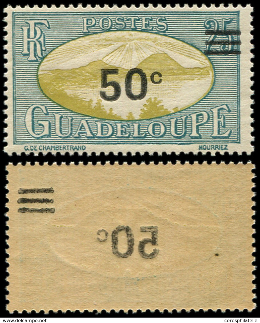 ** GUADELOUPE 166 : 50c. Sur 25c., Surcharge RECTO-VERSO, TB - Other & Unclassified