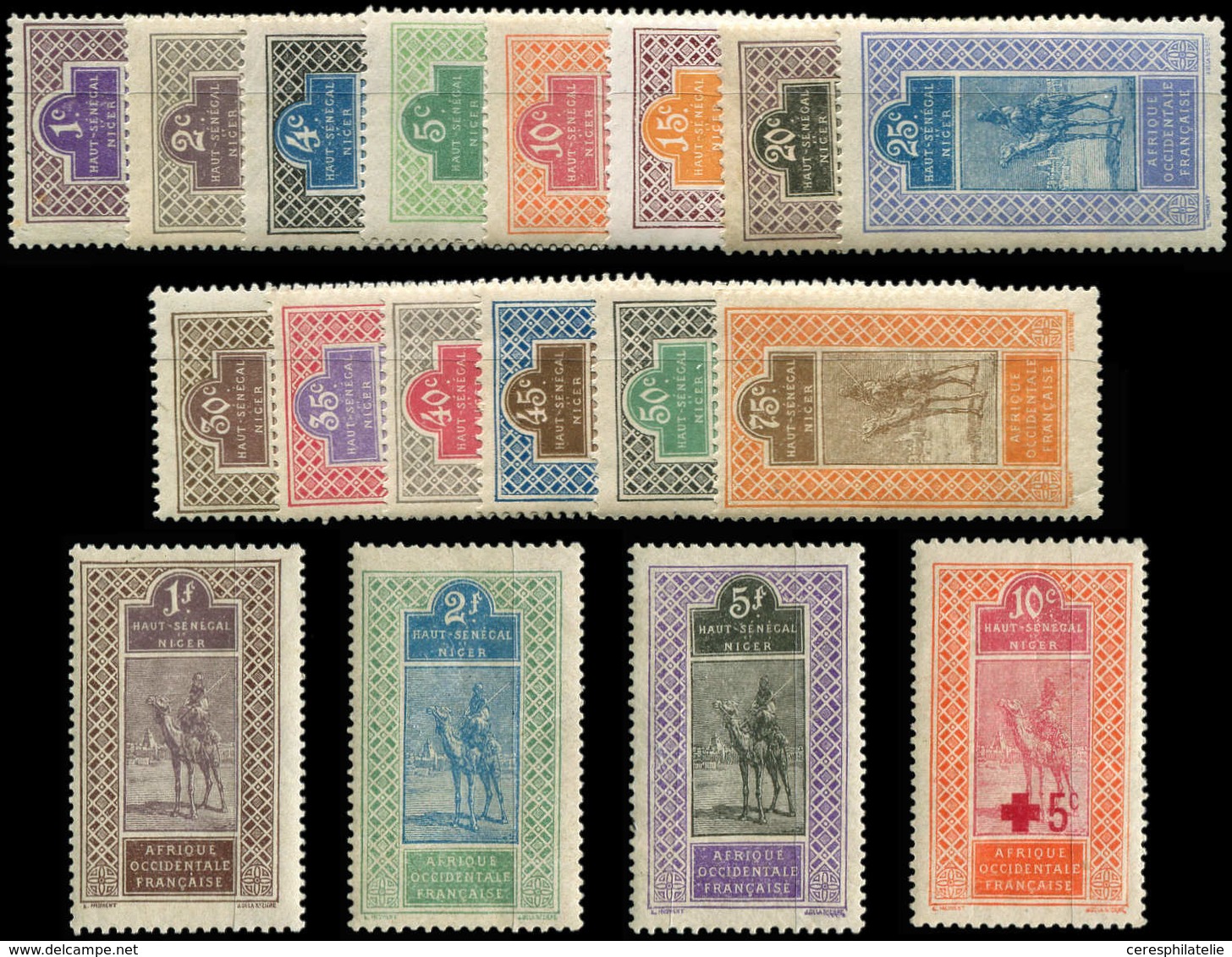 * HAUT SENEGAL ET NIGER 18/34 Et 35 : Série Courante De 1914-17 Et Cx Rouge 1915, TB - Other & Unclassified