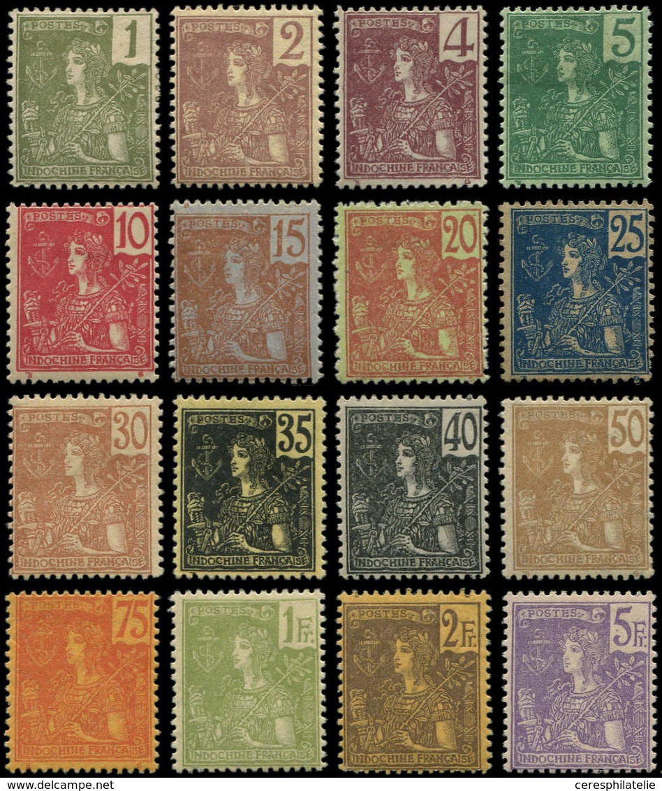 * INDOCHINE 24/39 : Type Grasset, 16 Valeurs, TB - Other & Unclassified