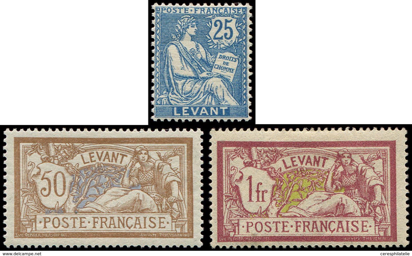 * LEVANT 24/26 : Mouchon Et Merson De 1906, TB - Other & Unclassified