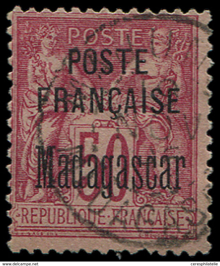 MADAGASCAR 19 : 50c. Rose, Obl., TB - Other & Unclassified