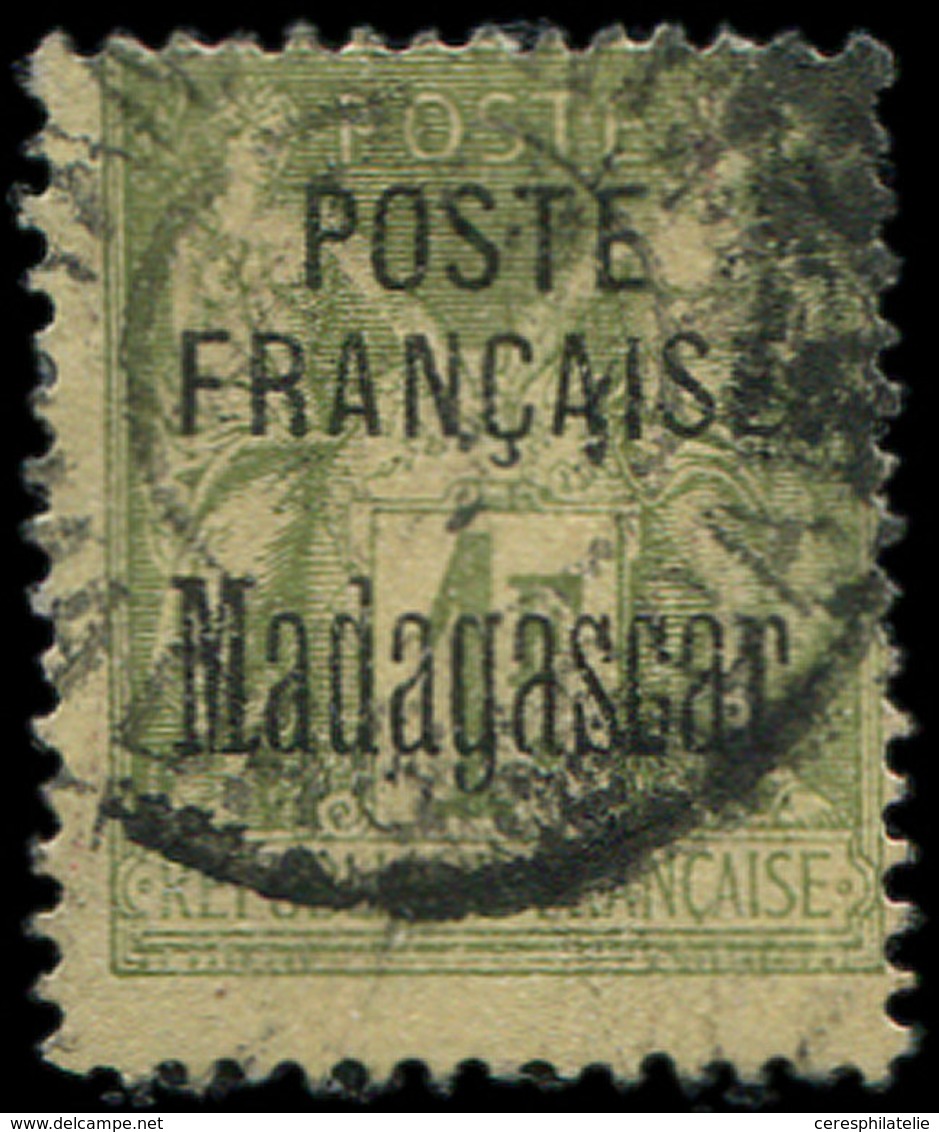 MADAGASCAR 21 : 1f. Vert-olive, Obl., TB - Other & Unclassified