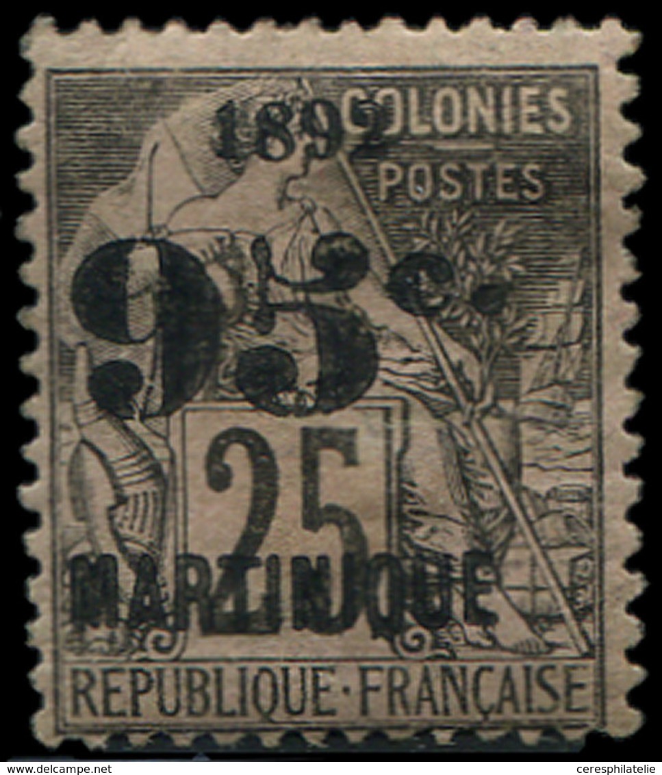 * MARTINIQUE 29b : 95c. S. 25c. Noir S. Rose, Gomme Partielle, TB - Altri & Non Classificati