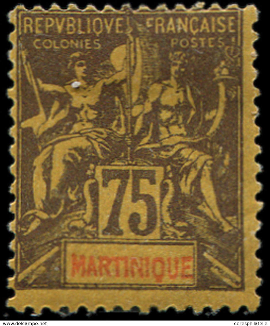 * MARTINIQUE 42 : 75c. Violet Sur Jaune, TB - Other & Unclassified