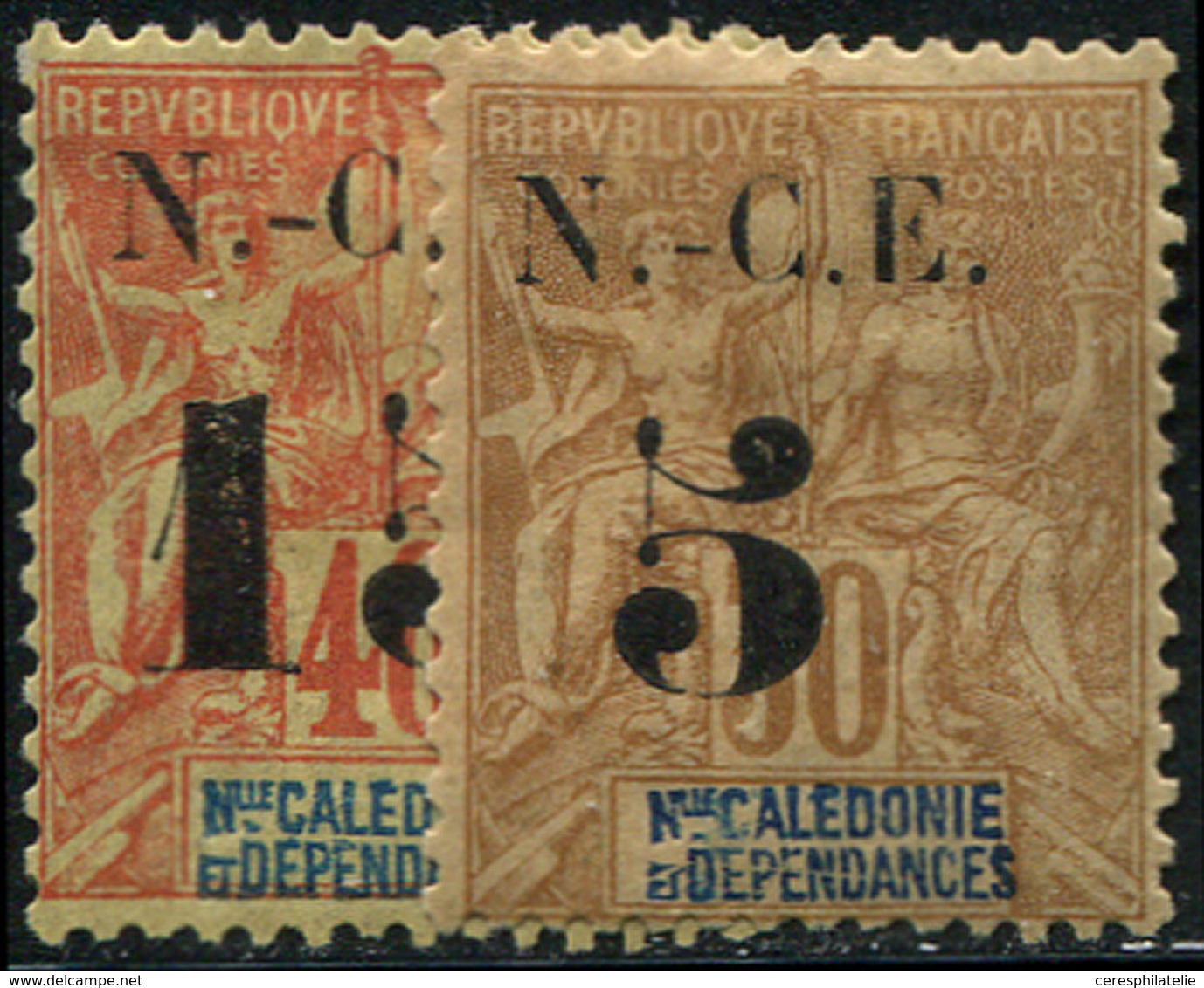 * NOUVELLE CALEDONIE 65/66 : 5c. Sur 30c. Brun Et 15c. Sur 40c. Orange, TB - Used Stamps