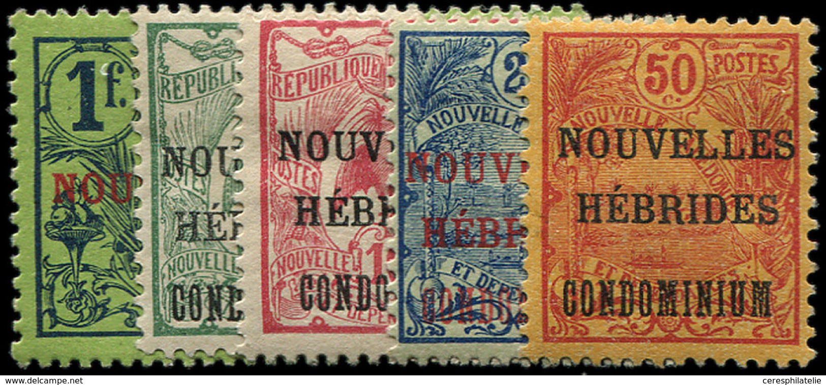 * NOUVELLES HEBRIDES 15/19 : Timbres De Nelle Calédonie Surchargés, TB - Altri & Non Classificati