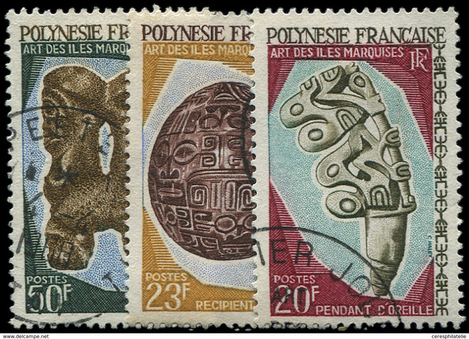 POLYNESIE FRANCAISE 52/59 : Arts Des Iles Marquises, TB - Unused Stamps