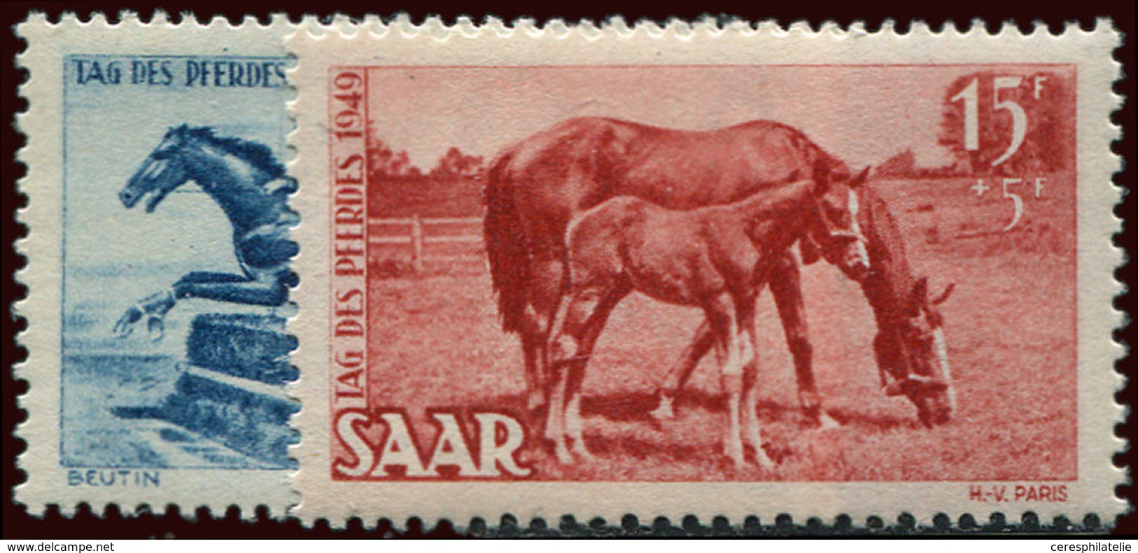 ** SARRE 253/54 : Journée Du Cheval, La Série, TB - Unused Stamps