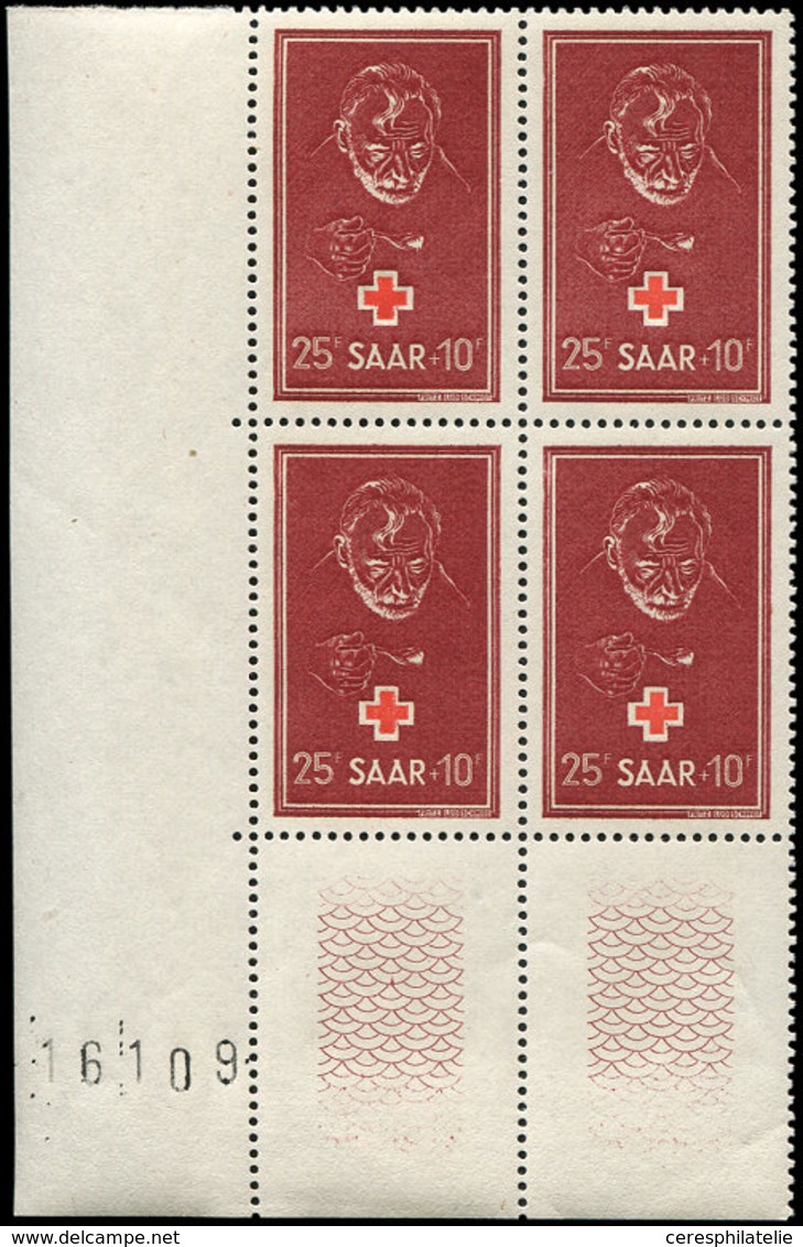 ** SARRE 271 : 25f. + 10f. Brun-carmin, BLOCS De 4 Cdf, TB - Unused Stamps