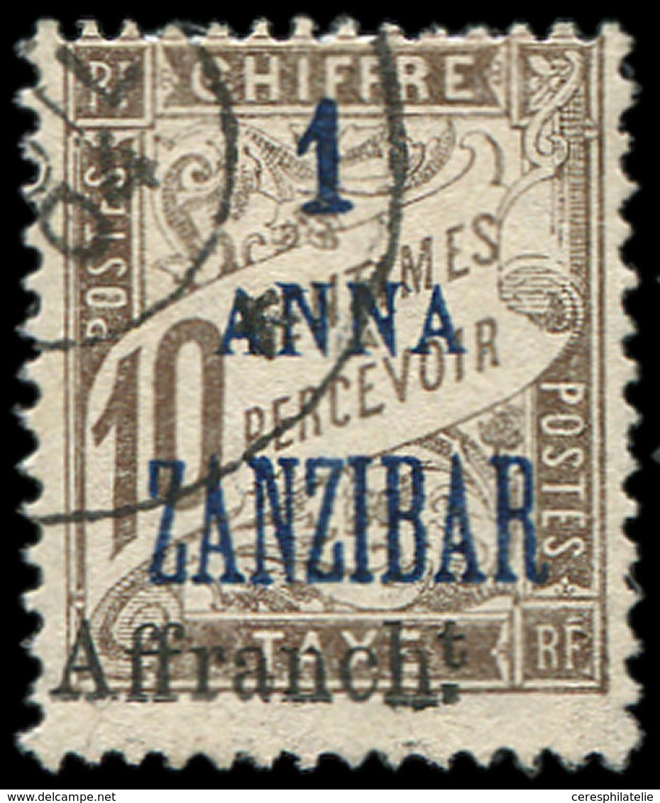 ZANZIBAR 69 : 1a. Sur 10c. Brun, Obl., TB - Unused Stamps