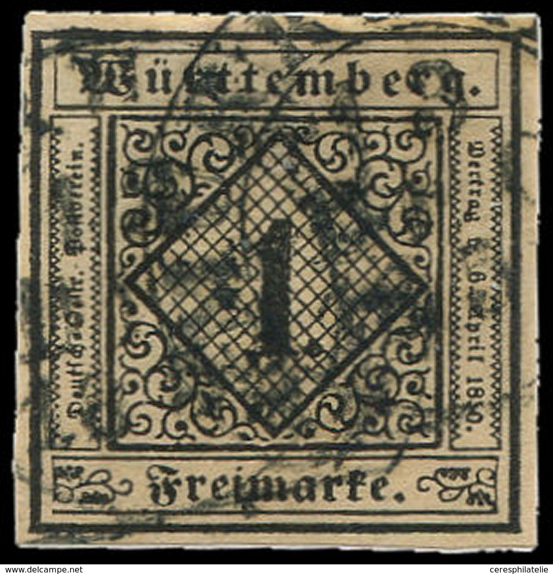 ALLEMAGNE (ANCIENS ETATS) WURTEMBERG 1 : 1k. Chamois, Oblitéré, TB - Altri & Non Classificati