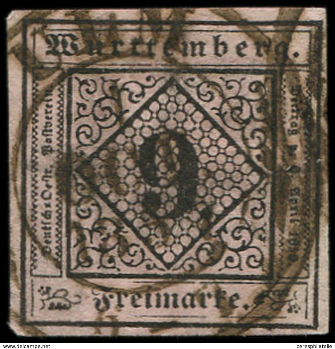 ALLEMAGNE (ANCIENS ETATS) WURTEMBERG 4 : 9k. Rose, Obl. ULM 1/10/57, TB - Altri & Non Classificati