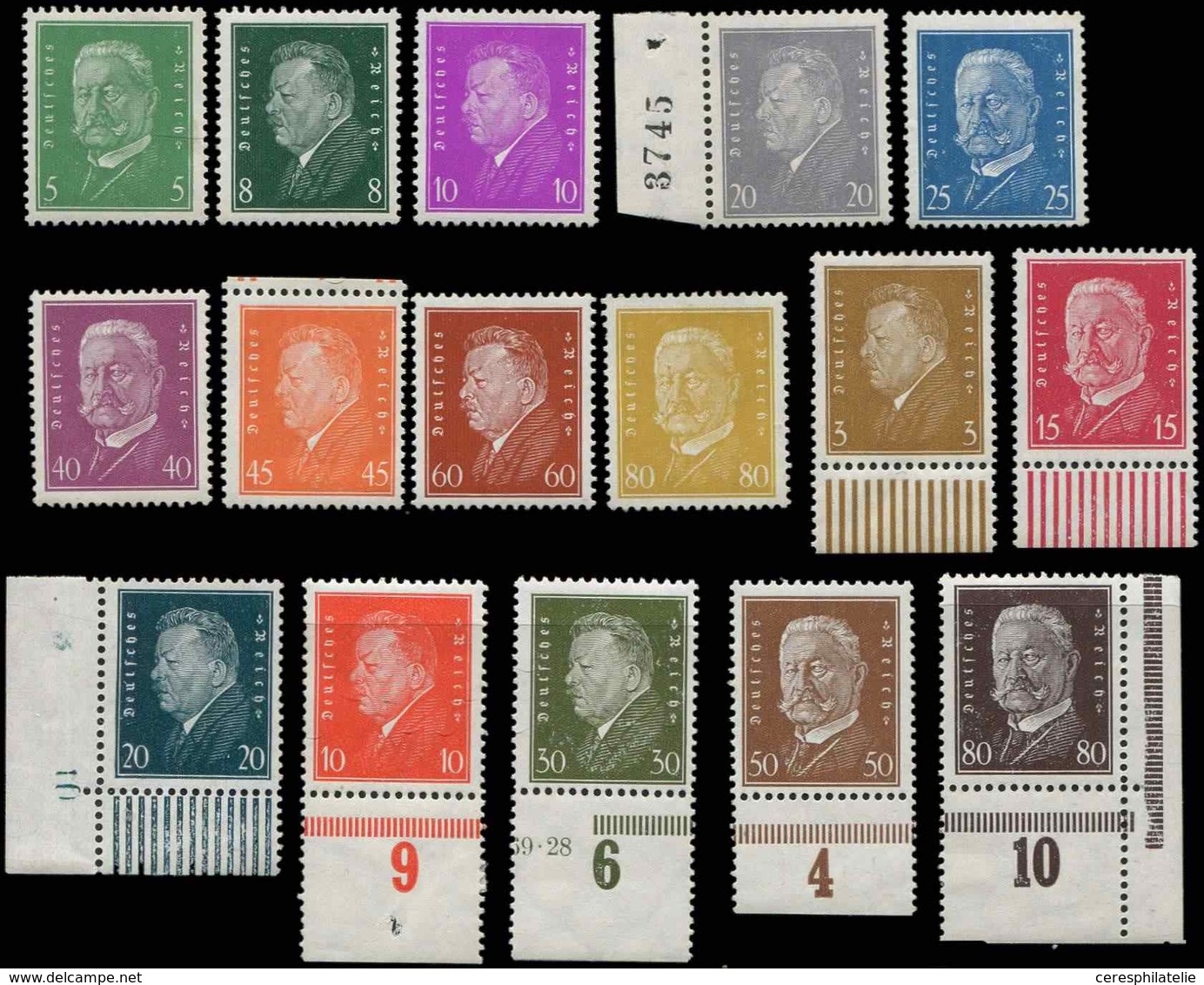 ** EMPIRE 401/14 (sf. 401A, 402A, 404B) : La Série, TB - Used Stamps