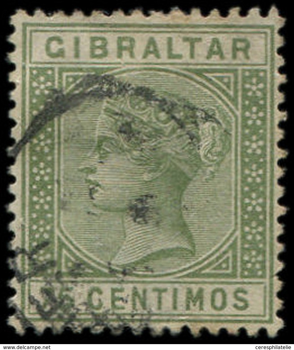 GIBRALTAR 27 : 75c. Vert-olive, Obl., TB - Gibraltar