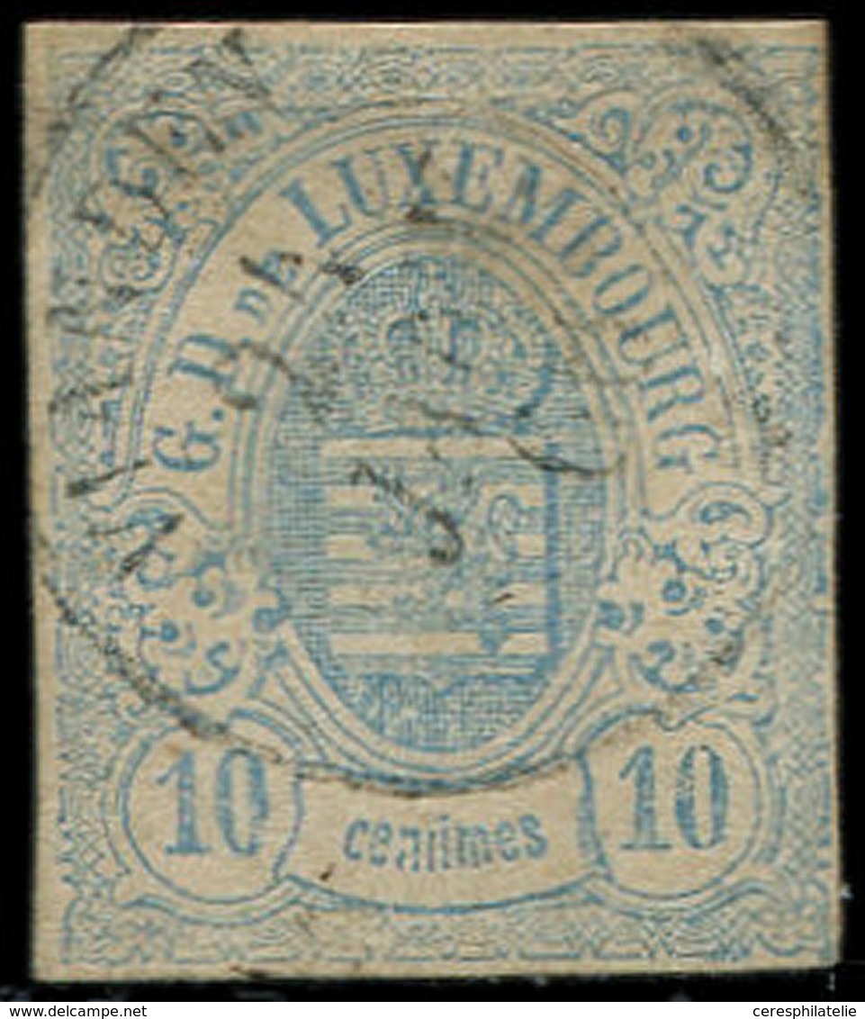 LUXEMBOURG 6 : 10c. Bleu Clair, Obl., TB - 1852 Guillermo III