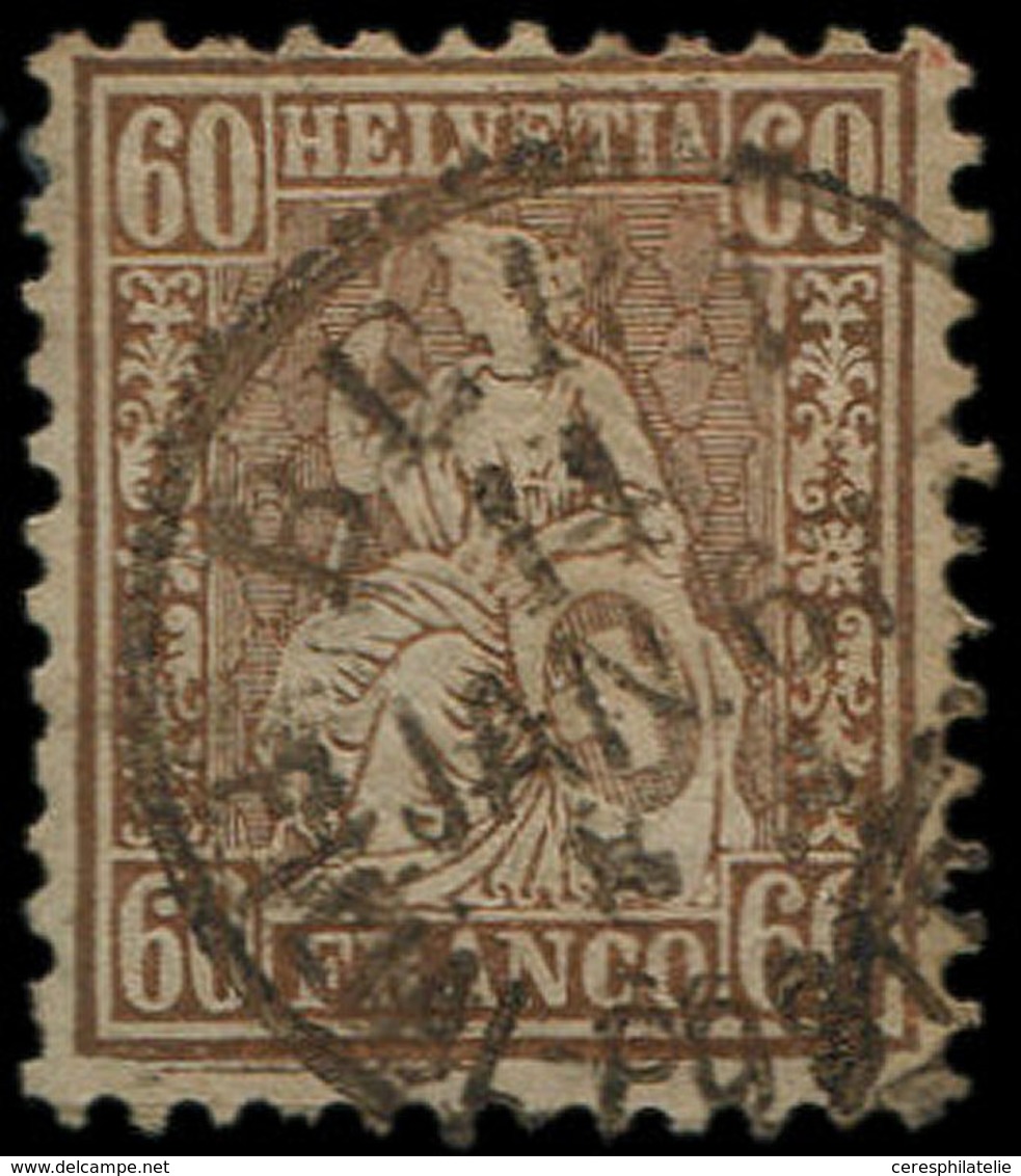 SUISSE 40 : 60c. Bronze, Obl., TB - 1843-1852 Poste Federali E Cantonali