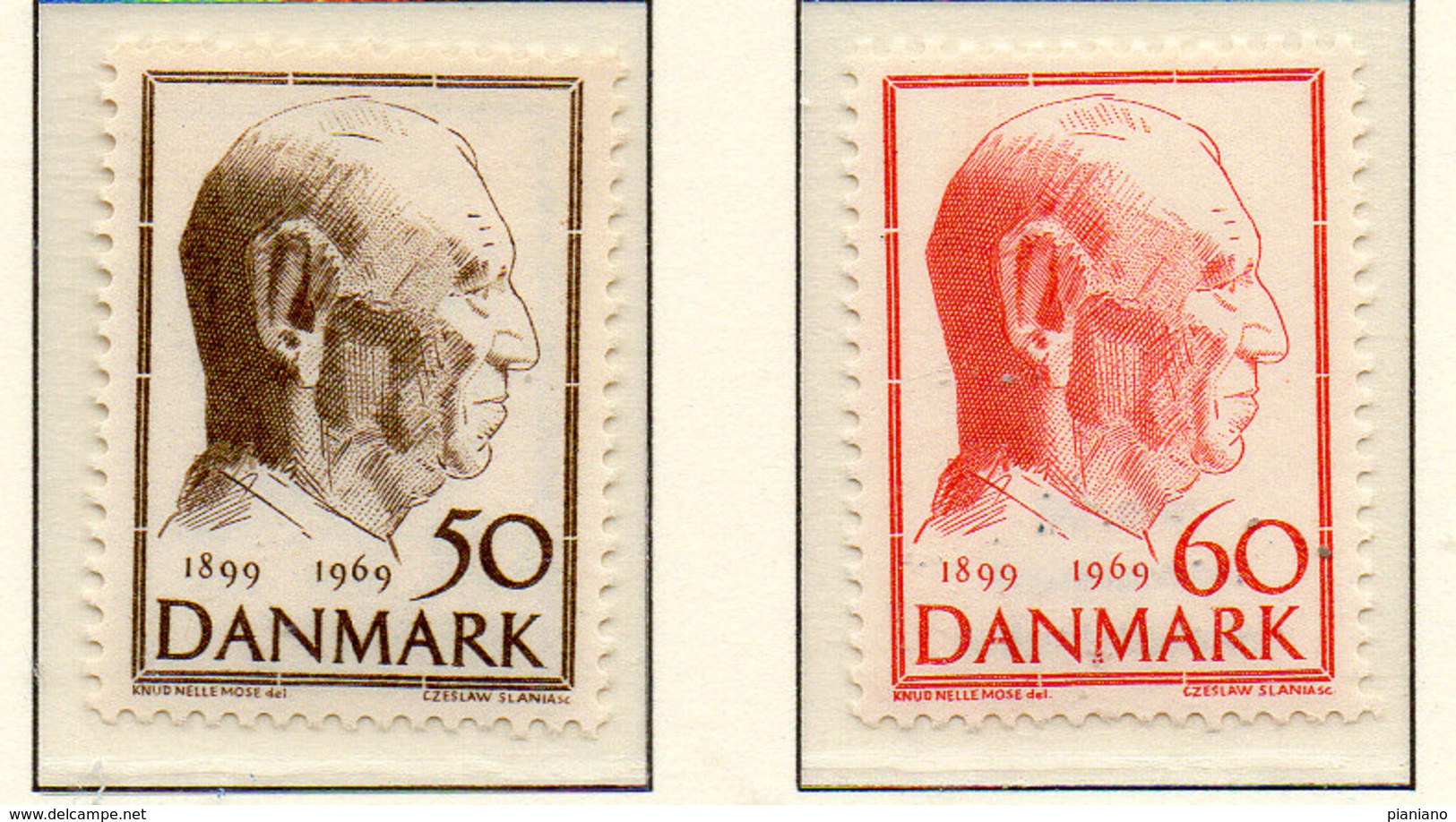 PIA - DANIMARCA -1969 : 70° Anniversario Del Re  - (Yv  488-89) - Neufs