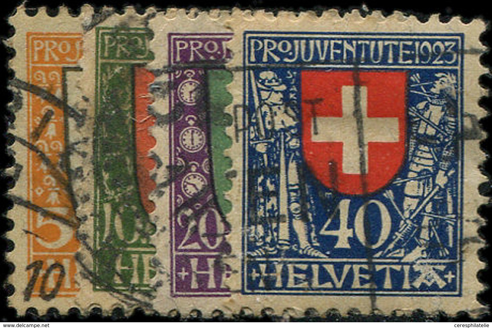 SUISSE 192/95 : La Série Obl., TB - 1843-1852 Federal & Cantonal Stamps