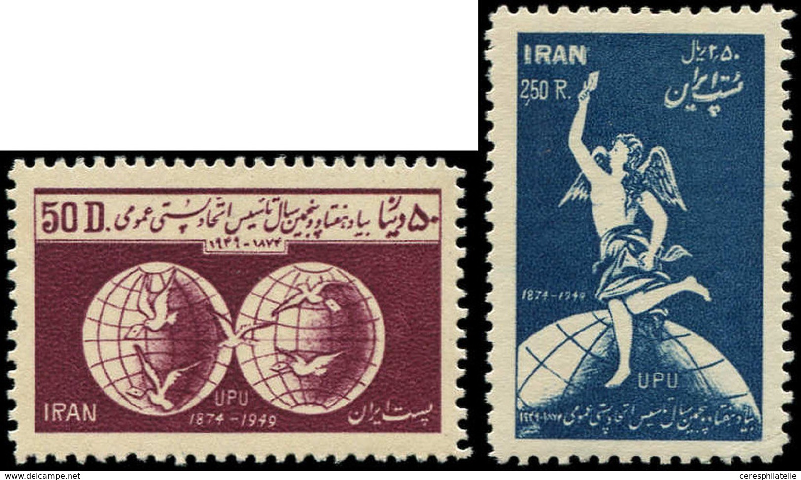 ** IRAN 733/34 : UPU 1950, La Série, TB - Iran