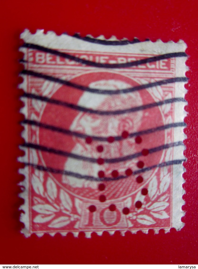 BELGIQUE BELGIE Stamp Europe Europa Timbre-Perforés Perforé Perforés Perfin Perfins Perforated Perforation B - 1934-51