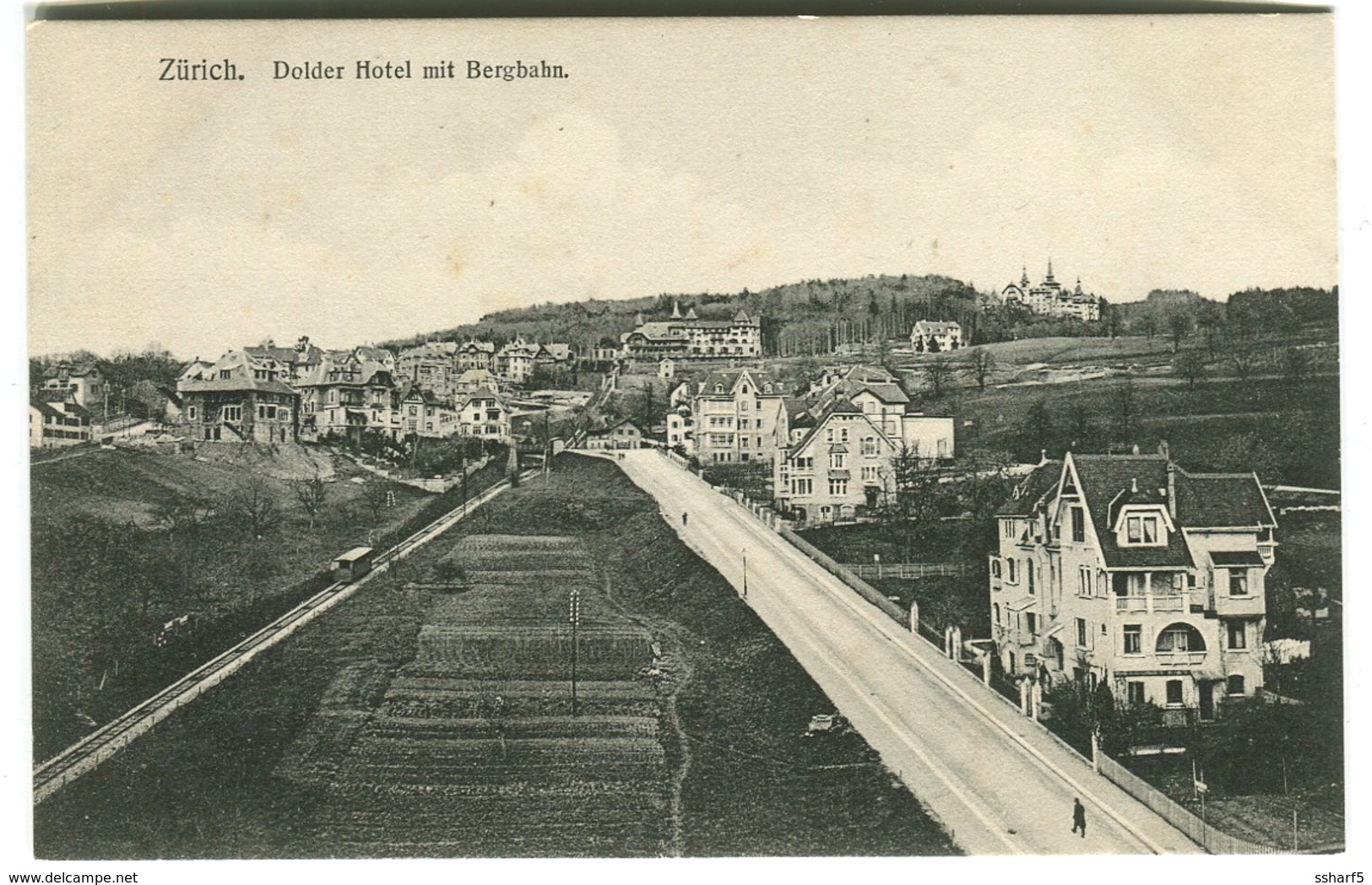 ZÜRICH Doller Hotel Mit Bergbahn Um 1908 - Zürich