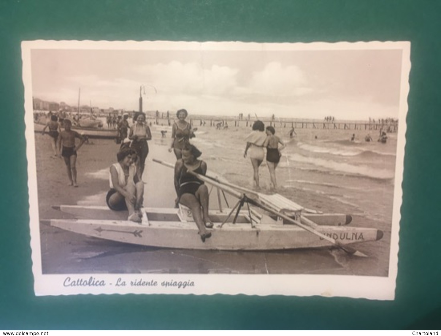 Cartolina Cattolica - La Ridente Spiaggia - 1950ca. - Rimini