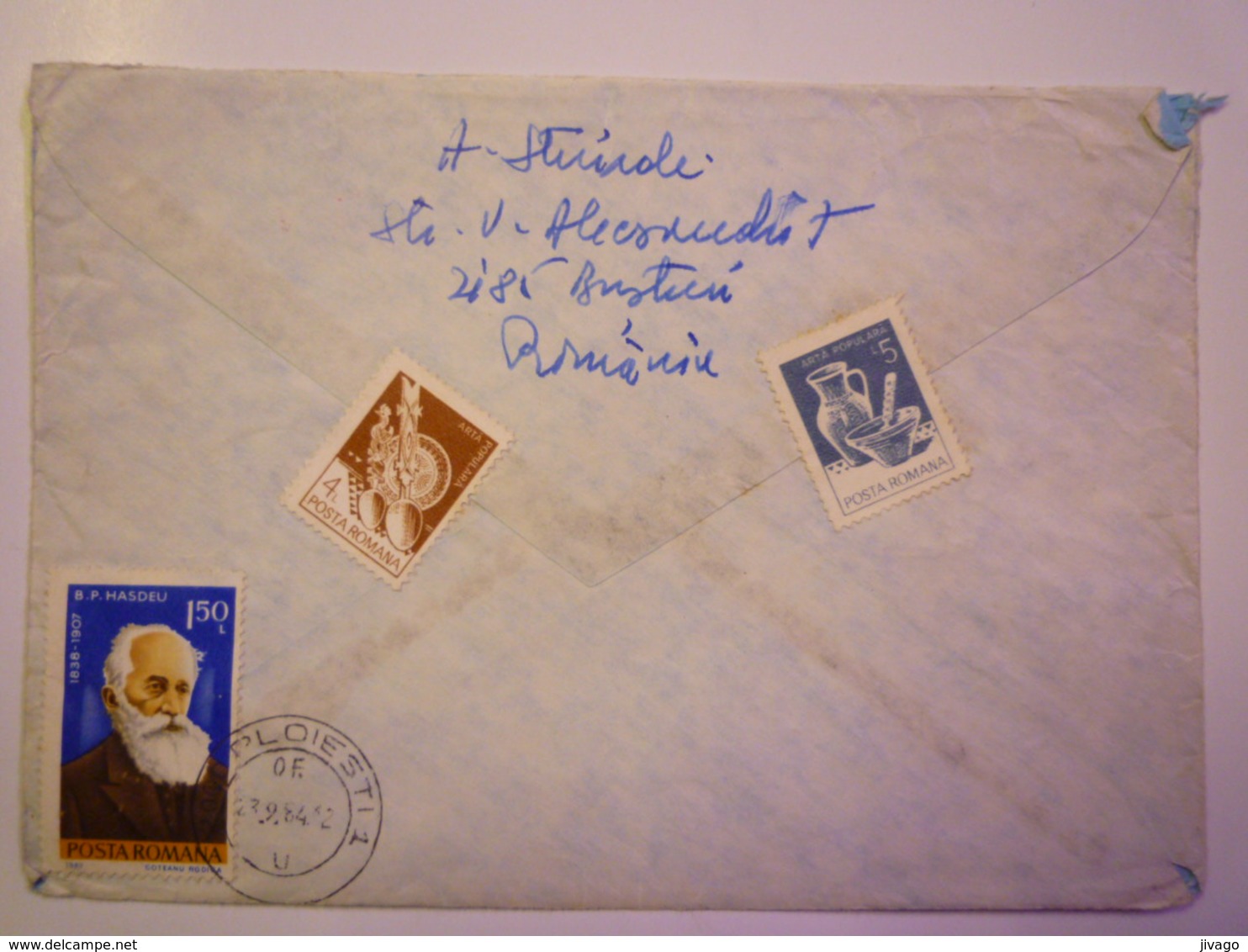 2019 (62)  LETTRE ROSE CROIX  Au Départ De  ROUMANIE à Destination De  BORDEAUX   1984   - Briefe U. Dokumente