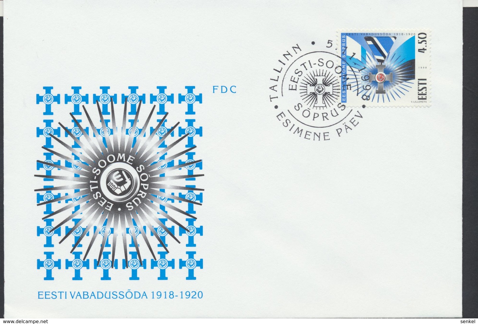 58-147 Estonia Finland Friendship Tallinn 04.08.1998  FDC - Estonie