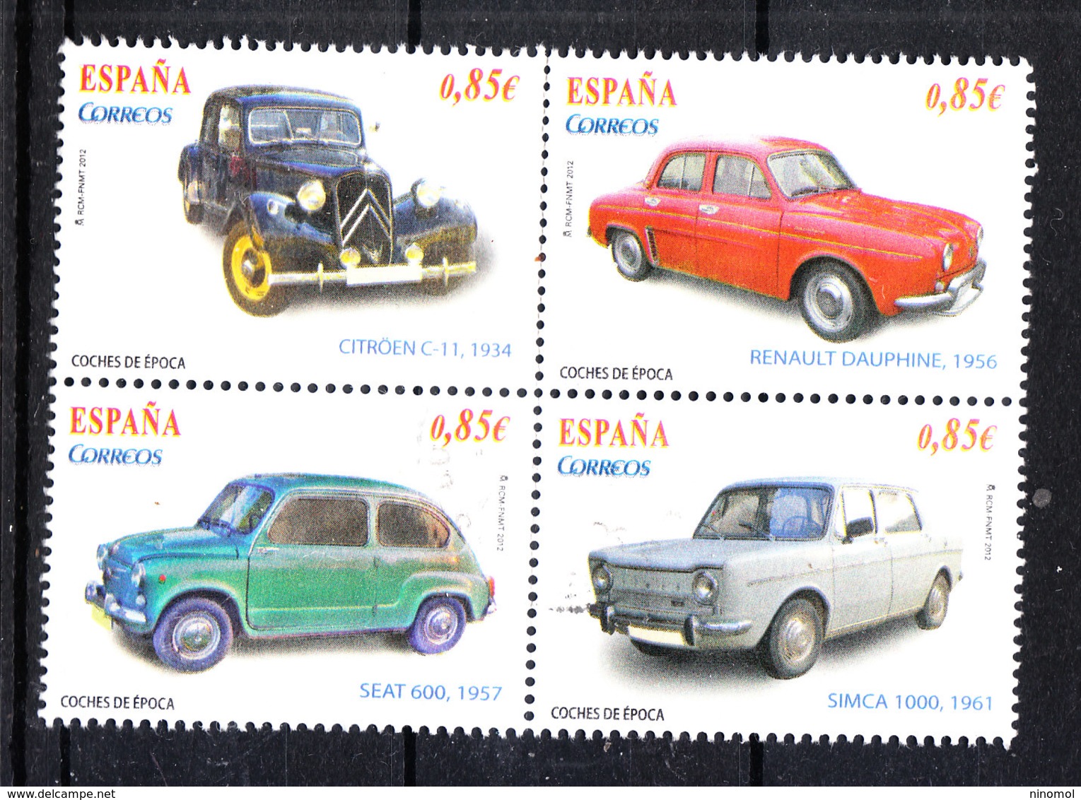 Spagna - 2003. Citroen C-11 ; Renault Dauphine ; Seat 600; Simca 1000. - Automobili