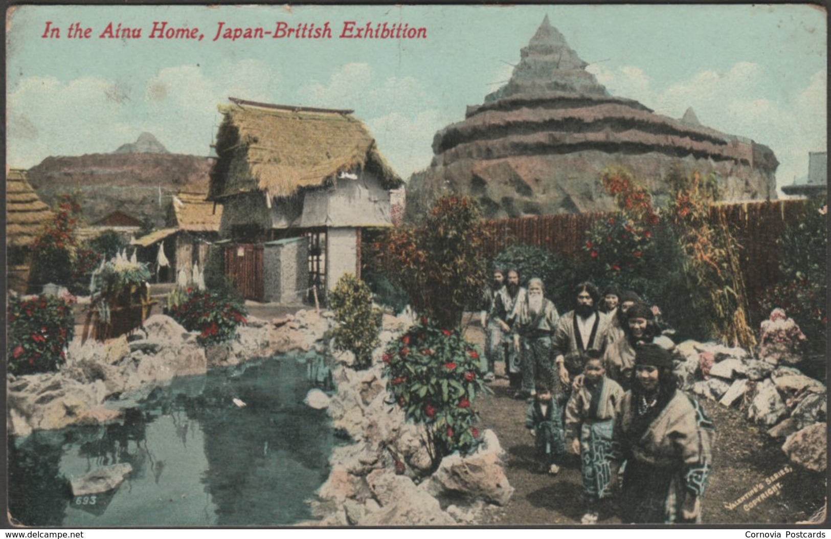 In The Ainu Home, Japan-British Exhibition, 1910 - Valentine's Postcard - Exhibitions