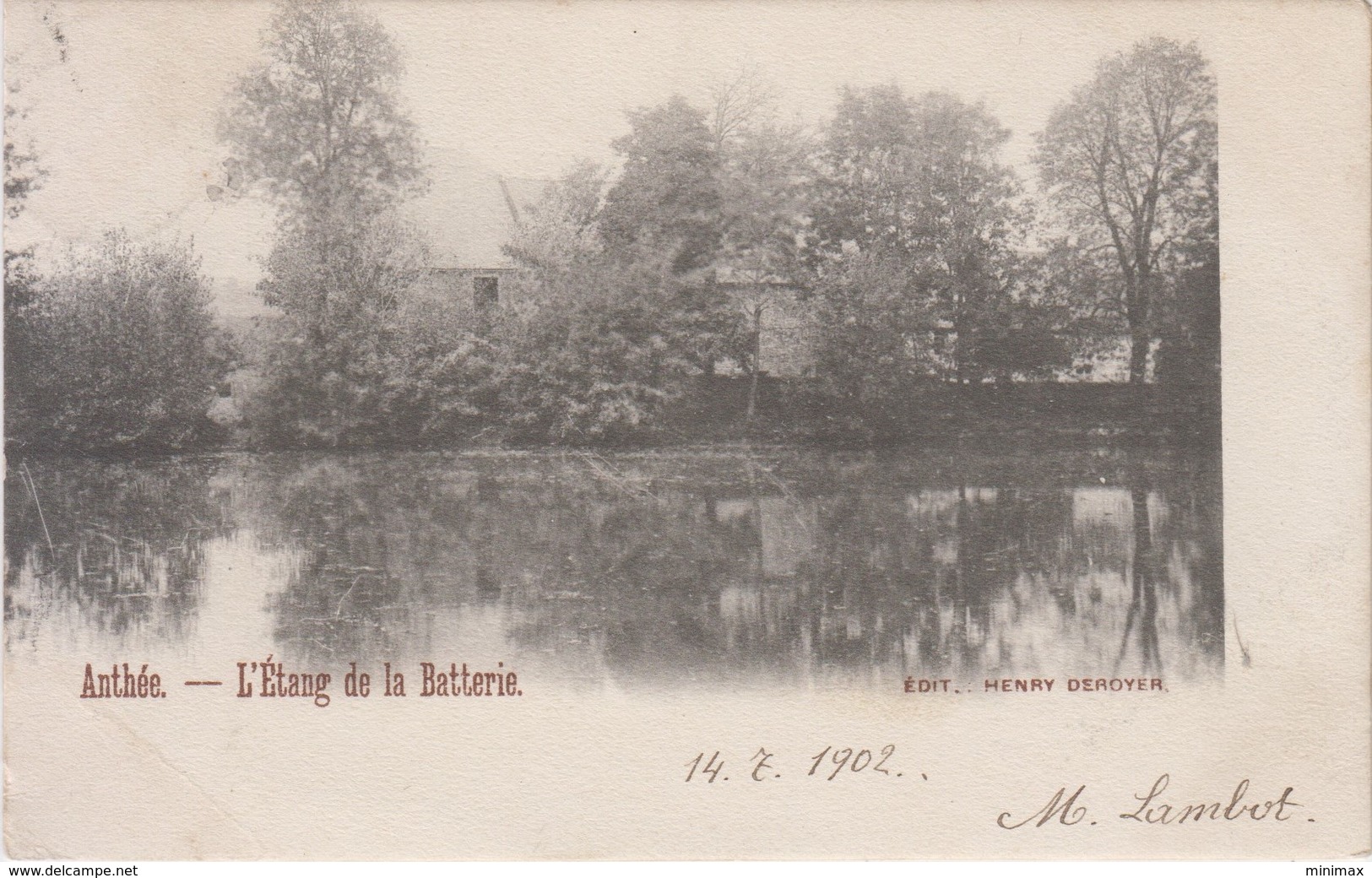 Anthée - L'Etang De La Batterie - 1902 - Autres & Non Classés