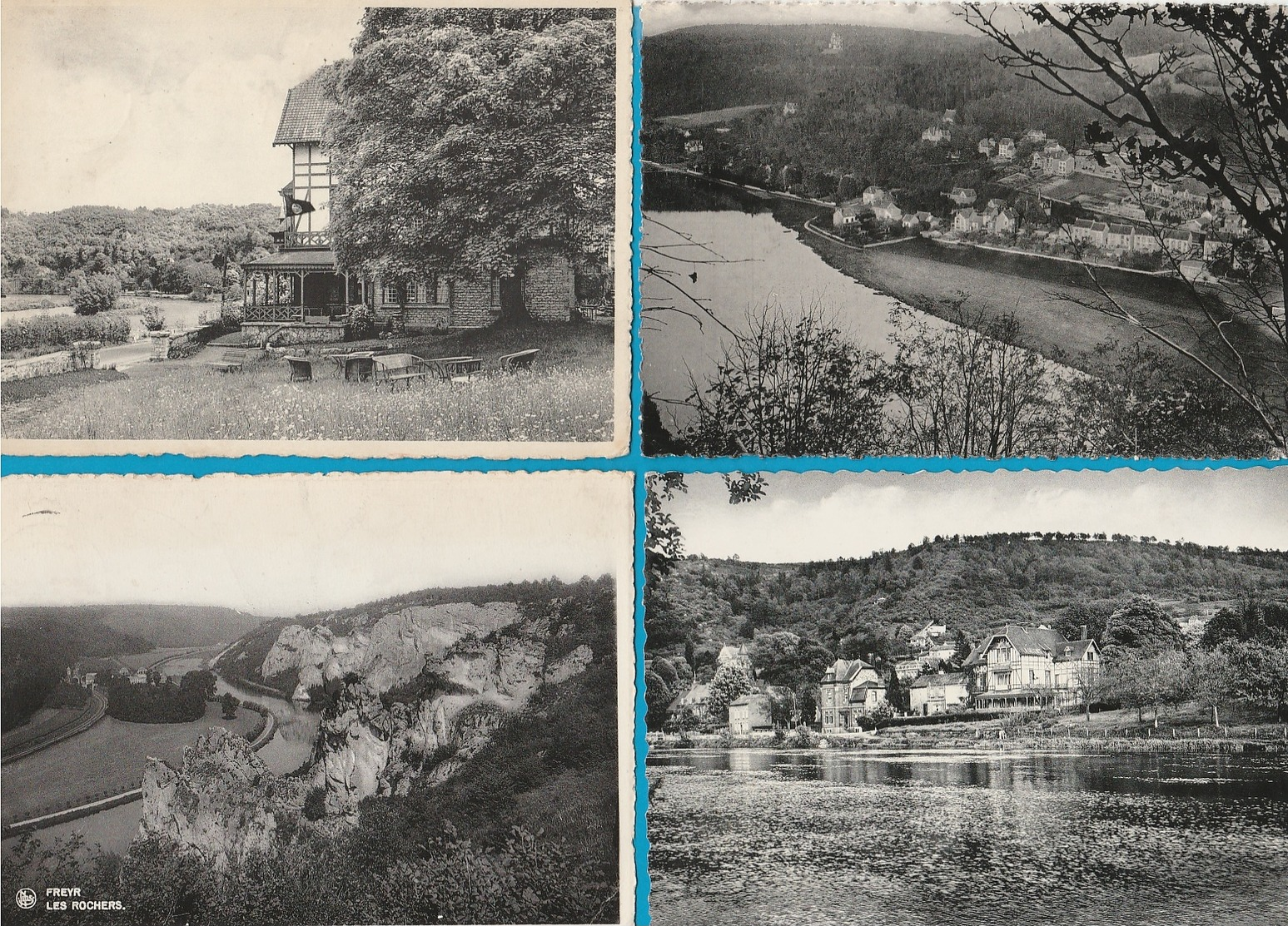BELGIË Yvoir, Godinne, Mont sur Meuse, Hastière, Freyr, Waulsort, Lot van 60 postkaarten.