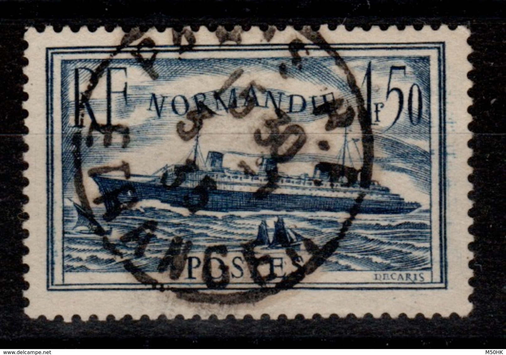 YV 299 Bien Oblitere Paris Etranger , Paquebot Normandie - Used Stamps