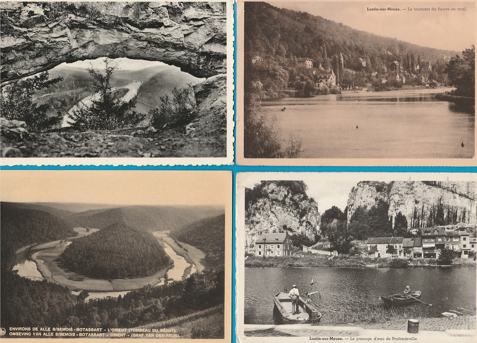 BELGIË Profondeville, Lustin, Vresse, Alle, Bohan, Walcourt, Namen, Lot van 60 postkaarten.
