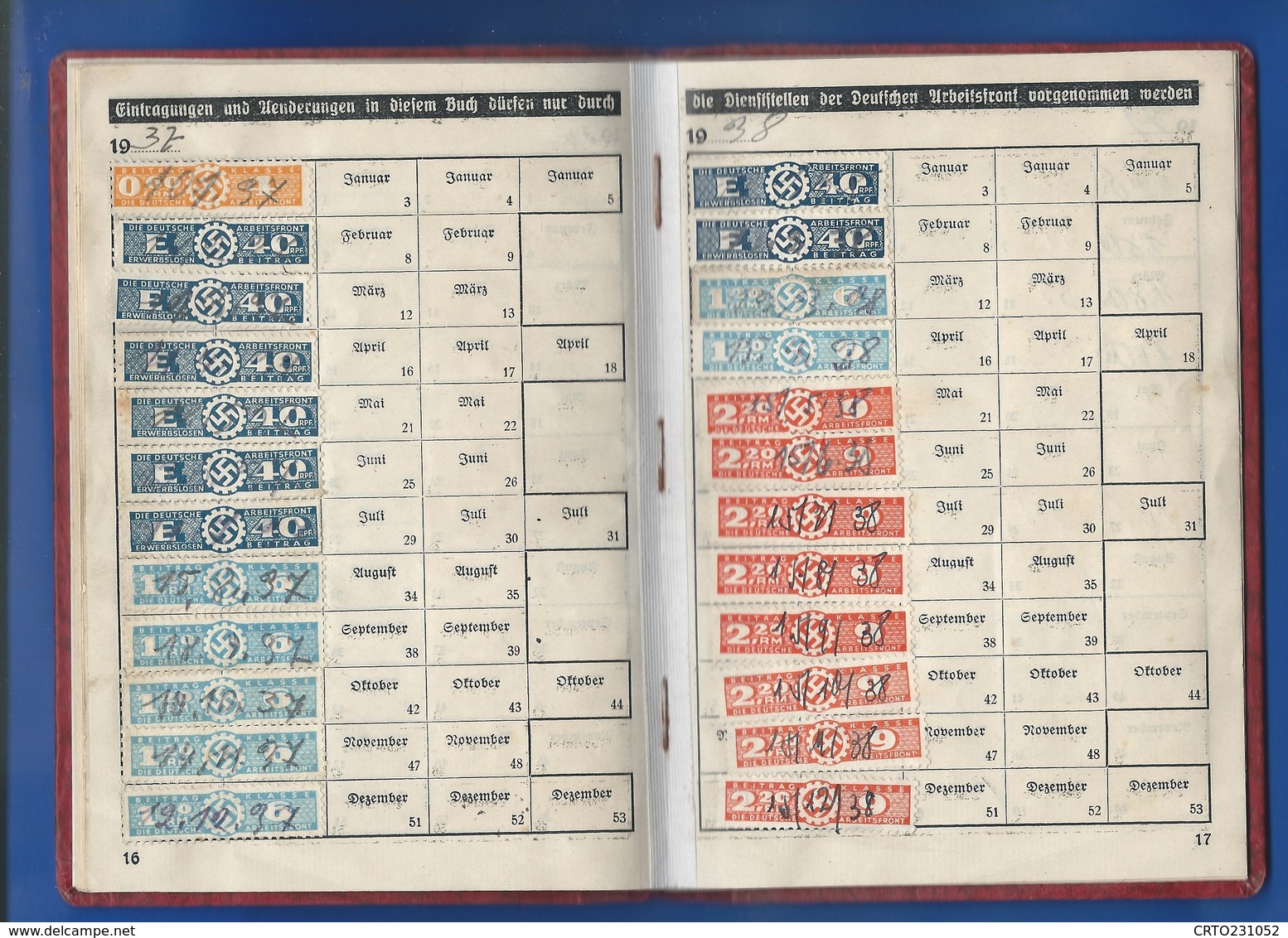 Deurtches Reich  Die Deutche  Arbeitsfront - Documents