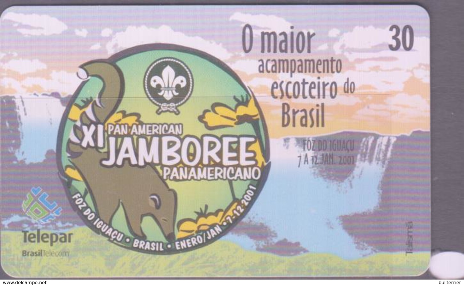 SCOUTS - BRAZIL -  2001- SCOUT JAMBOREE PHONECARD /DIFFERENT DESIGN  30 UNITS UNUSED - Brazil