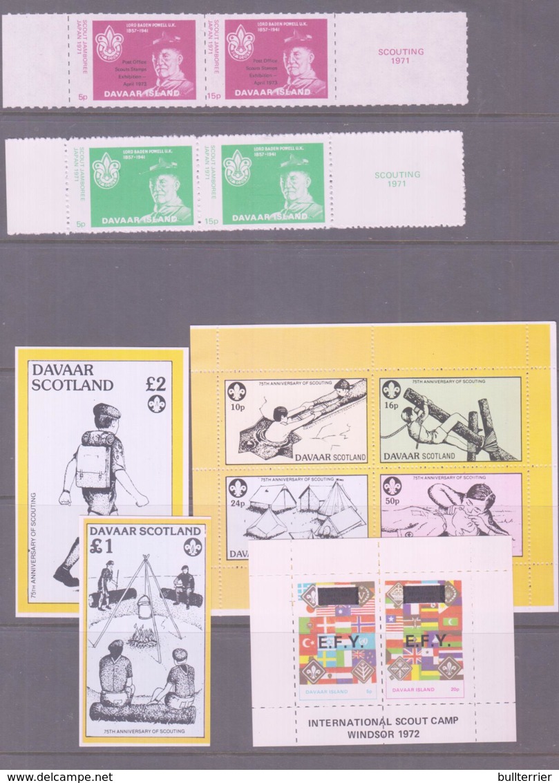 SCOUTS -  GB (LOCALS0 VARIOUS SCOUTS STAMPS AND S/SHEETS MNH - Unused Stamps