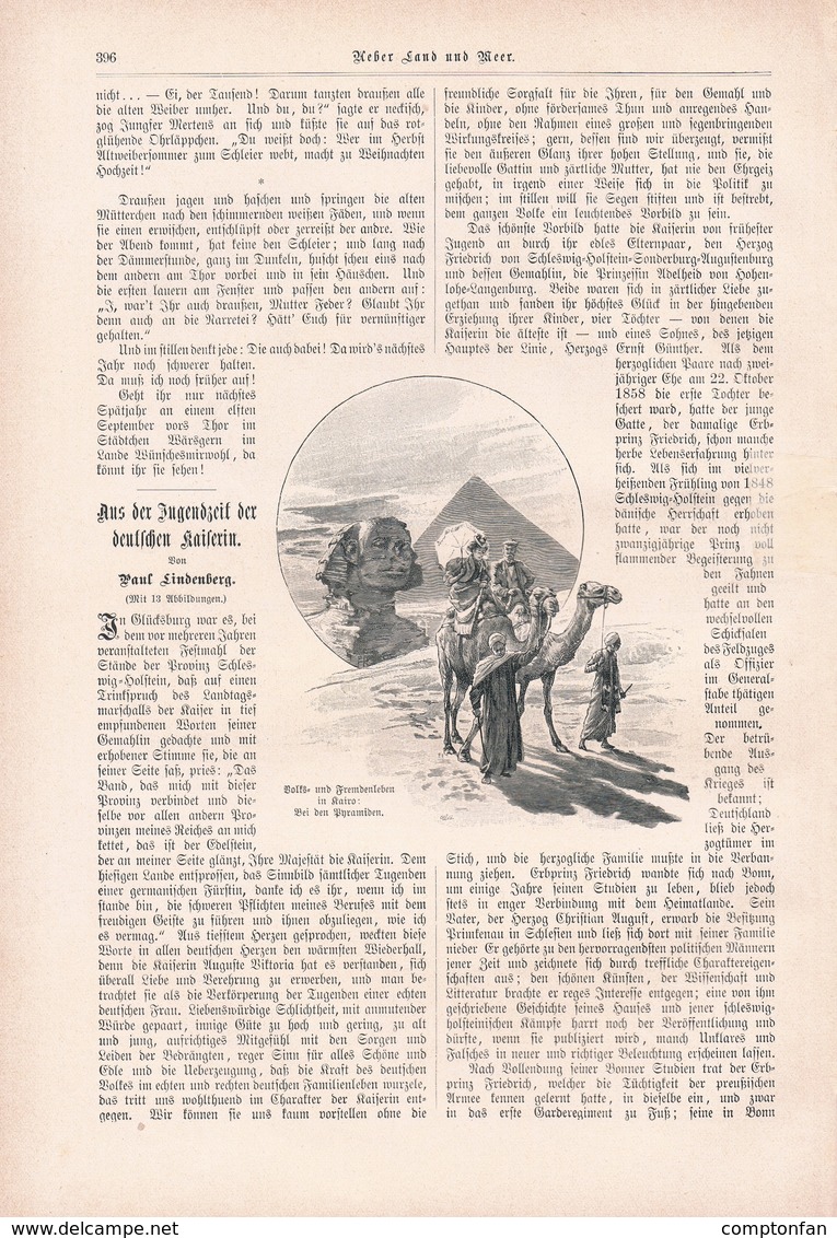 A102 167 Kairo Ägypten Deutscher Adel 2 Artikel Mit 8 Bzw. 13 Bildern Von 1897 !! - Sonstige & Ohne Zuordnung