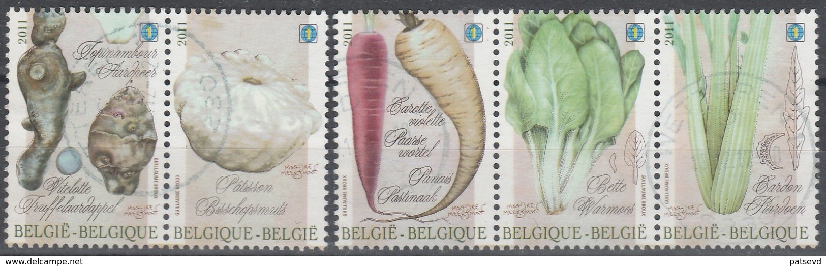 4105/4109 Légumes De Jadis /oude Groeten Oblit/gestp Centrale - Usados