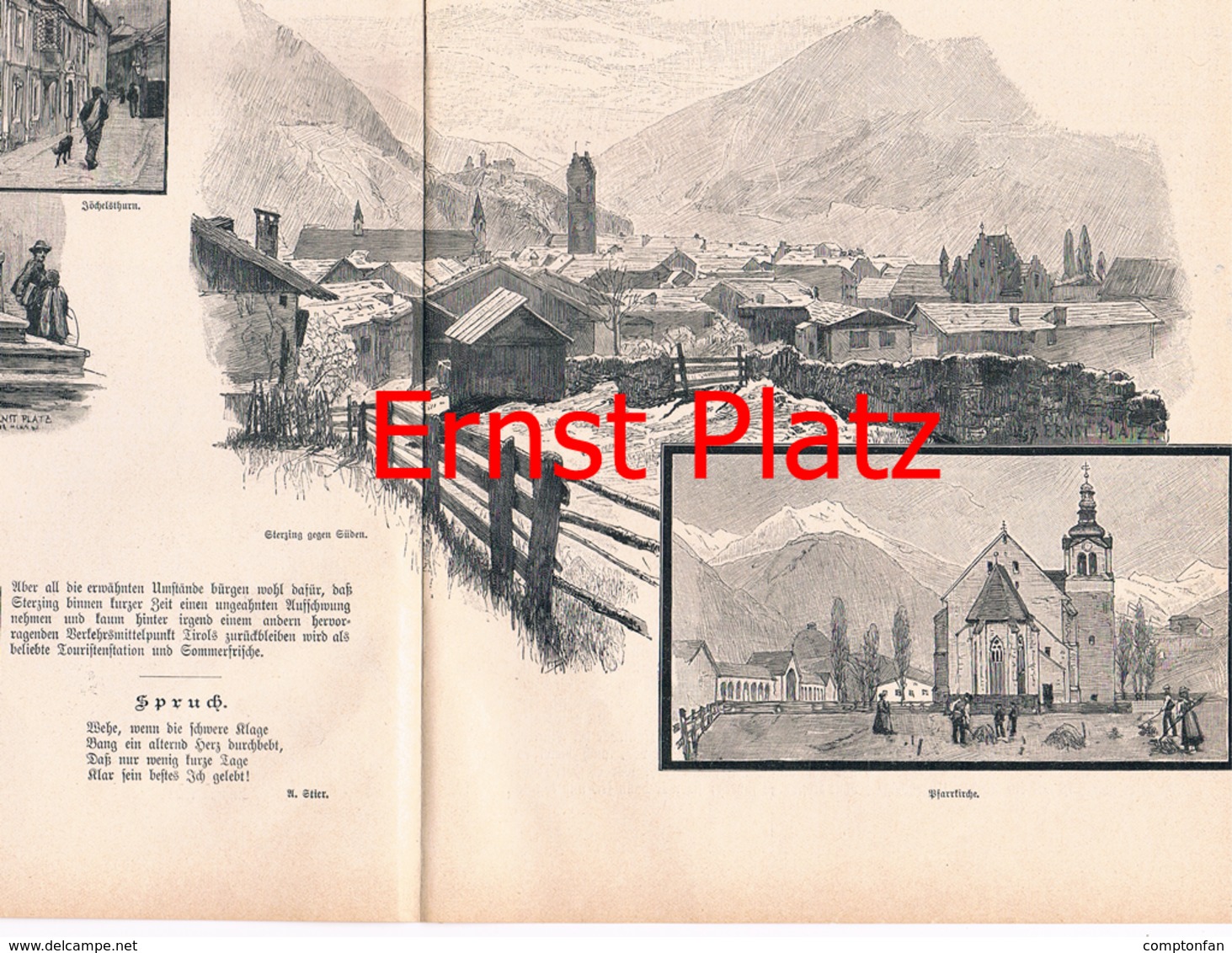 A102 169 Ernst Platz Sommerfrische Brenner Artikel Mit 10 Bildern 1897 !! - Sonstige & Ohne Zuordnung