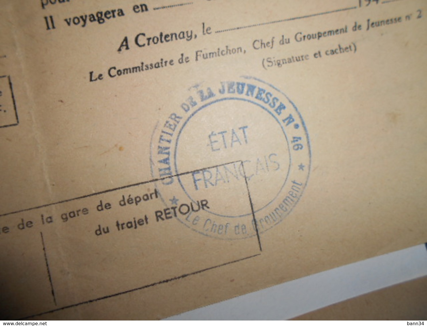 Lot De Documents Chantiers De Jeunesse Var & Vaucluse 47 Cannet Des Maures Et Orange Cjf Chantier - 1939-45