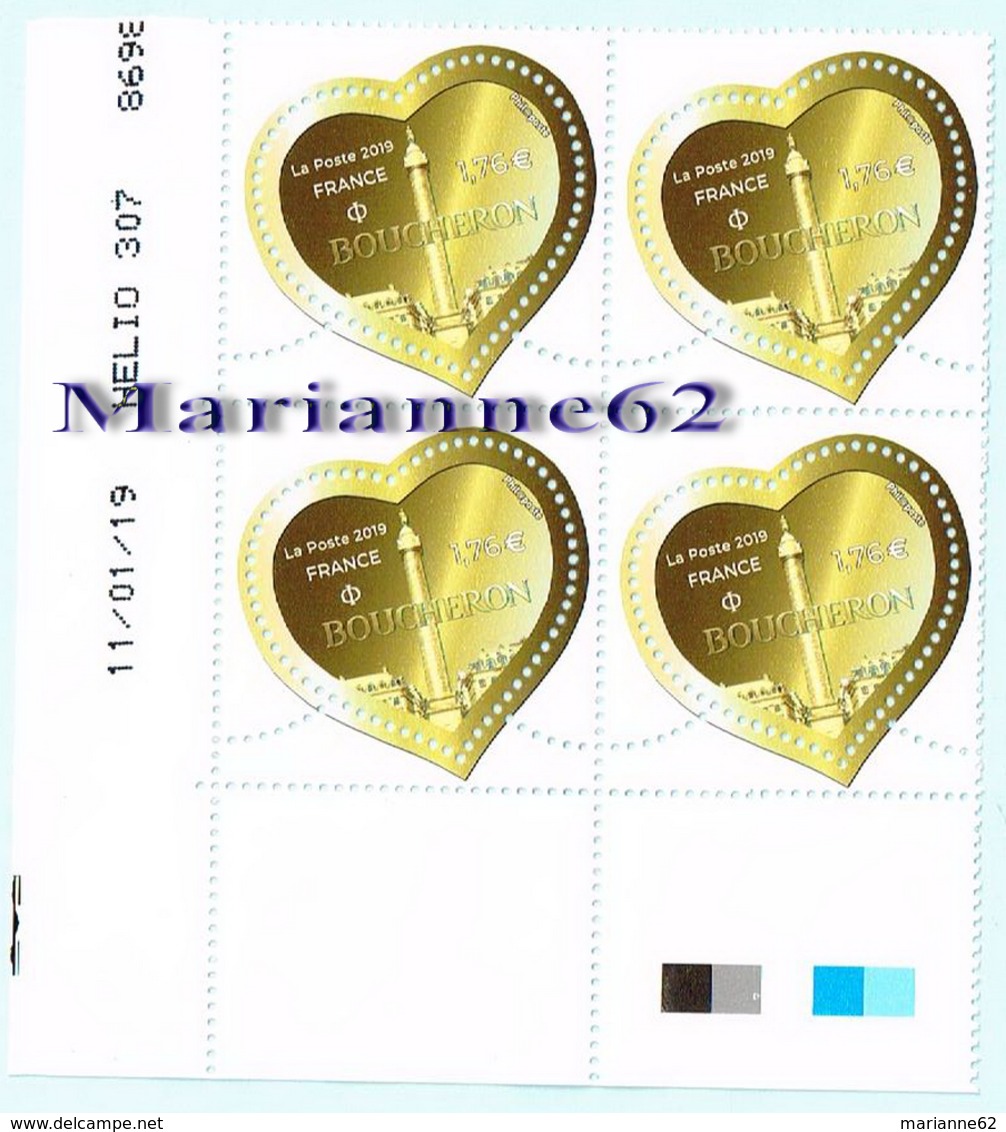 France 2019 TP X4 Coin Daté " Coeur De Boucheron " 11.01.19 MNH - Neuf - 2010-2019